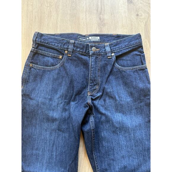 Carhartt Relaxed Fit 5-Pocket Jeans Men’s 32x30 Blue BD5119-M - Picture 2 of 9